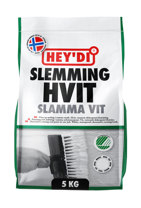 Hey'di slemming dekorpuss hvit 5 kg